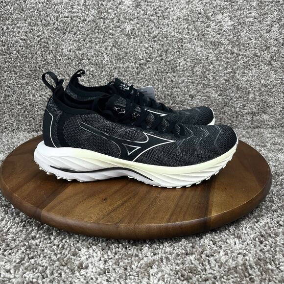 Mizuno Wave Neo Wind Womens Size 11.5 Running Shoes Undyed Black Starlight NEW - Picture 2 of 11